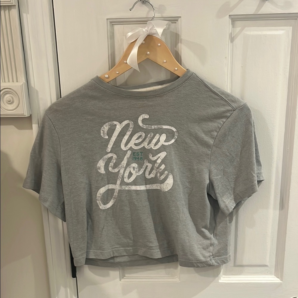 DSG Gray Graphic Crop T-Shirt